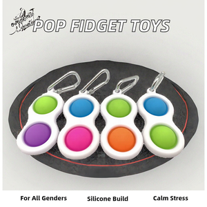 Mini jouets sensoriels Pop Push It pour enfants, en silicone, simples à presser, pour soulager le stress et l'anxiété, adaptés aux enfants autistes - Product Image 2