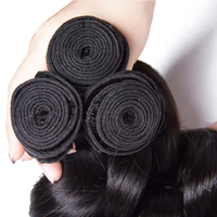 Tissage en lot malaisien naturel Remy — queen beauty, cheveux humains, Body Wave, 6-26 pouces, mèches