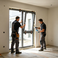 Thermisch Getrenntes Aluminium-Drehkippfenster mit Schmalem Rahmen, Doppelverglasung mit Argonfüllung, CE-Standard für Europäische Projekte