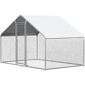 New Design Security One Room Outdoor Poultry Metal Wire Wire Mesh Spire Roof Walk-In Chicken Coop Cage