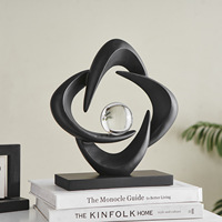 Sculpture créative en résine, ornement boule de cristal, décoration de bureau, décoration personnalisée pour la maison, cadeau pour le bureau et le salon, directement de l'usine