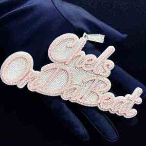 Collier personnalisé vintage avec nom, grandes lettres et chiffres, style hip-hop, serti de pierres brillantes, en argent sterling, cadeau d'anniversaire, bijoux - Product Image 5