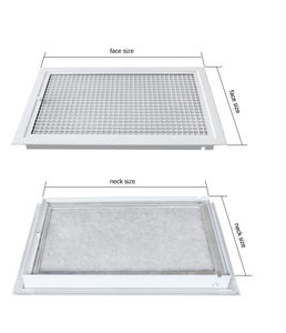 蛋箱格栅铰链式天花板蛋箱扩散器铝制回风格栅带过滤器 - Product Image 6
