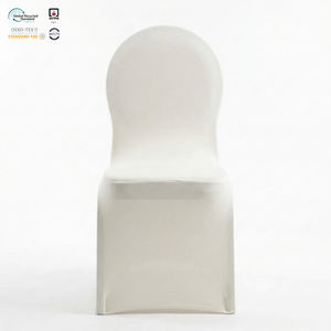 Funda de Silla de Spandex Azul Marino con Doble Bolsillo Oxford para Banquetes de Hotel, Ajustable y Elástica - Product Image 1