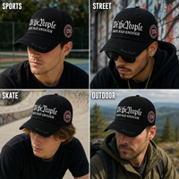 Zwarte baseballcap van katoen, zes panelen, gebogen klep, geborduurd letterdesign, verstelbaar 56-62cm, aangepast logo, groothandel OEM, lage minimale bestelhoeveelheid