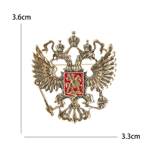 Vintage Animal Broches Metal Lapel Pin Alloy Double Head <span class=keywords><strong>Eagle</strong></span> <span class=keywords><strong>Brooch</strong></span> Pin para homens Mulheres Roupas Decoração - Product Image 6