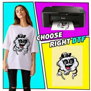 ฟิล์ม PET สำหรับพิมพ์ลายแบบ DTF ขนาด 30/60 ซม. แบบลอกเย็นและลอกร้อน สำหรับเครื่องพิมพ์อิงค์เจ็ท ฟิล์ม PET สำหรับถ่ายโอนลายแบบ DTF - Product Image 5