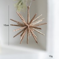Ornements de Noël en forme d'étoile à pointes scintillantes 3D, étoiles moraviennes multi-pointes suspendues pour la décoration de l'arbre de Noël