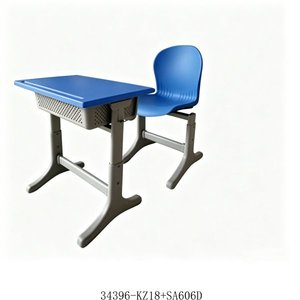 Adjustable Height School Desk And <b>Chair</b> With Blue Top And Metal Frame For Child Use Model 34396-KZ18 - Product Image 4