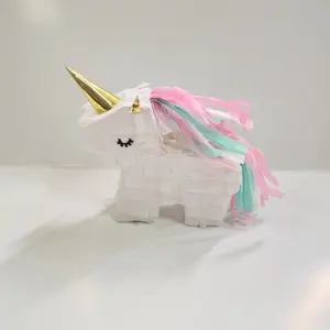 unicorn kids birthday party supplies for girls novelty mini unicorn tissue paper hanging pinata for decoration