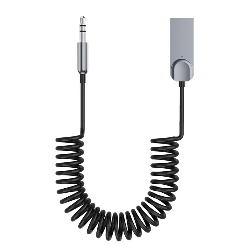 สายอะแดปเตอร์บลูทูธ USB โลหะในรถยนต์,ตัวรับสัญญาณบลูทูธ Aux หัวแจ็ค3.5มม. ตัวรับเสียงเพลง USB ตัวรับสัญญาณบลูทูธในรถยนต์