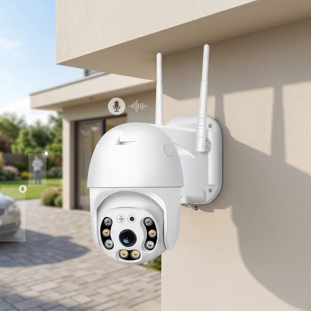 1080P HD 360 Dual Light Rotating Indoor/outdoor Black Light Full-color Camera Motion Detection