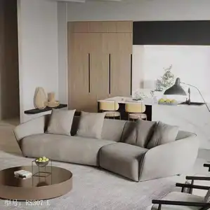 独特的现代设计舒适的超细纤维皮革办公室接待沙发现代等待皮革分段客厅沙发
