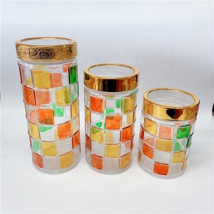 El boyalı cam depolama saklama kavanozları ev dekorasyon için - Product Image 3