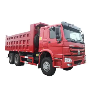 Camión volquete de 10 ruedas HOWO usado Euro 2, 371Hp, transmisión Manual diésel, camión volquete 6X4, minería izquierda, marca China importada de Guyana