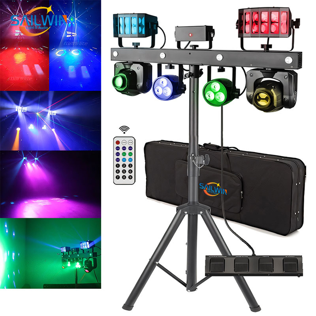 High-End SailWin Gig Bar Light 170w DMX512 4in1 LED Portable Combined Effect with Stand for DJ Disco Wedding Club