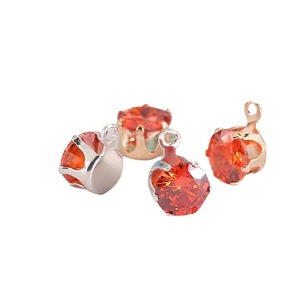 Colgante de circonita sintética solitaria con engaste de garra de 8 mm, accesorios para hacer joyas DIY, uso diario unisex, origen Yiwu - Product Image 5