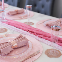 Gobelet à vin en plastique jetable incassable, luxe classique pour flûte, avec bordure dorée, or rose ou argentée, capacité 5 oz