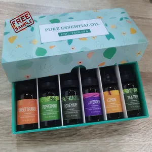 Minyak Esensial Contoh Gratis Minyak Pijat Esensial Organik 100% Jumlah Besar Alami Murni 10Ml Minyak Esensial Peppermint untuk Spa