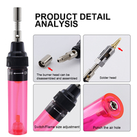 Ensemble de torche à souder au gaz portable pour usage domestique et industriel, fer à souder au gaz, extincteur pneumatique en plastique et en métal
