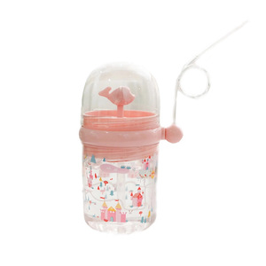 Phim Hoạt Hình Dễ Thương 260Ml Rõ Ràng Phun Nước Sippy <span class=keywords><strong>Cup</strong></span> Cho Trẻ Em Bpa Miễn Phí Nhựa Cốc Với Rơm Leakproof Bé Trực Tiếp Uống - Product Image 1