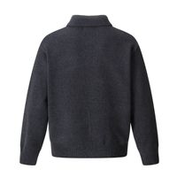 High-End Unisex-Strick pullover für Herren mit einfachen, einfarbigen, lockeren Revers knopf design Street Fashion Winter Season Front Tops