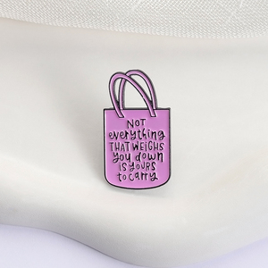 Non <span class=keywords><strong>tutto</strong></span> ciò che ti appesantisce <span class=keywords><strong>è</strong></span> tuo per trasportare spille smaltate con borsa a forma di borsa con spilla creativa per abbigliamento con risvolto per regalo - Product Image 3