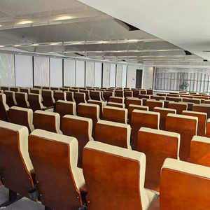Sillas Plegables de Diseño Moderno <span class=keywords><strong>para</strong></span> Teatro, con Patas Metálicas, Cojines de Tela y Esponja, Cómodas <span class=keywords><strong>para</strong></span> Escuelas, Auditorios e Iglesias - Product Image 4