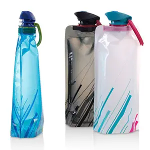 Tragbarer ultraleichter faltbarer Wassers ack 700ml Wasser flaschen beutel Outdoor Sport zubehör Wandern Laufen Weiche Flasche Wasser flasche