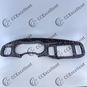 Repuesto para Dodge Charger 2015-2023, Kit de Molduras Interiores de Fibra de Carbono Forjada con Láminas Rosas y Plateadas, Piezas Individuales - Product Image 4