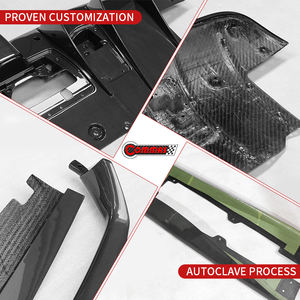 Kit de Carrocería Estilo OEM de Fibra de Carbono Seca para Ferrari 488: Labio Delantero, Faldones Laterales, Cubierta de Faros Antiniebla Traseros, Difusor Trasero - Product Image 3