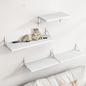 4 Piece Wooden <strong>Wall</strong> Mounted <strong>Shelving</strong> for Bathroom Decoration Bedroom Living Room and <strong>Plants</strong> - Product Image 5