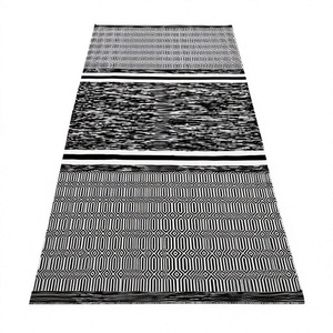 EUROPEAN TRENDY JACQUARD WOOL RUG STRIPED BEST QUALITY WHOLESALE HANDMADE DESIGNER HANDWOVEN CARPET INDIA ITHL ECO-FRIENDLY - Product Image 1