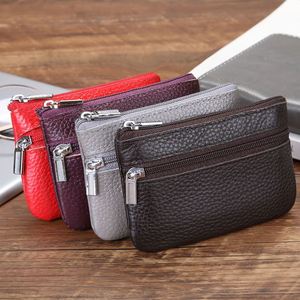 Classic Style Mini <b>Leather</b> Coin Purse Zipper <b>Key</b> Bag with Wear-Resistant Feature for Women - Product Image 4