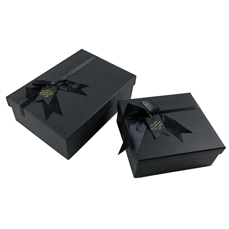 Custom logo sock underwear package matte black gift packaging box for clothes