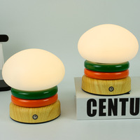 2025 nouveau créatif Hamburger veilleuse humeur Table lampe chevet décoration Protection des yeux veilleuse cadeau pour enfants