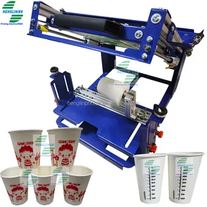 Papieren Plastic Kom Beker Handmatige Schermprinter Voor Mok Mark Pen Shampoo Fles Cosmetische Pot Handmatige Schermprinter