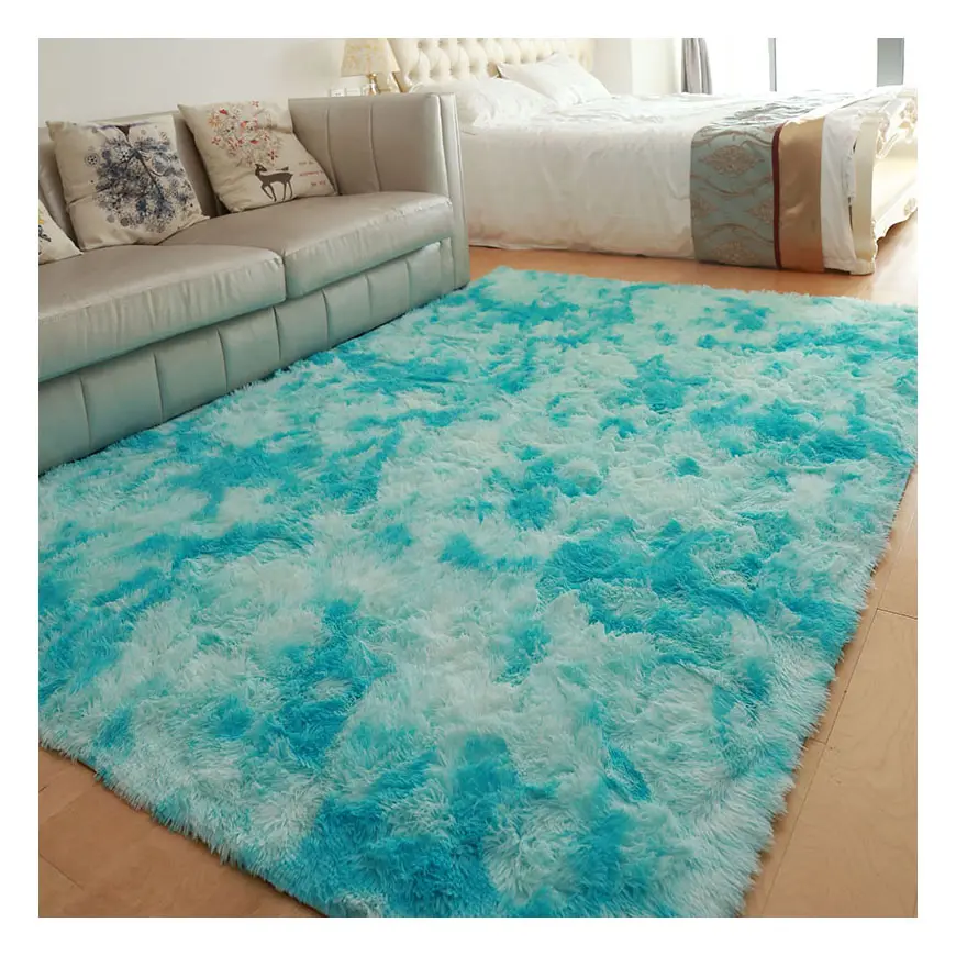 polyester yarn plush needle punched wall to wall new luxury machine made shaggy carpet