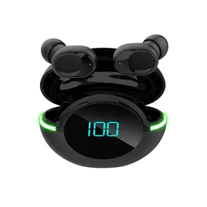 2022新款Y80无线耳塞充电盒9D立体声运动防水游戏入耳式耳机，带麦克风，适用于IOS/安卓系统