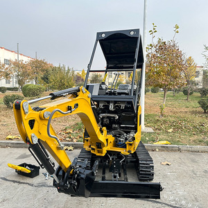 Miniexcavadora de cadenas amarilla con motor para excavación de tierra EZ C22 - Product Image 1