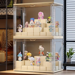 Xing bạn chống bụi trong suốt hình chữ nhật <span class=keywords><strong>Acrylic</strong></span> Hộp hiển thị khối xây dựng và đồ chơi con số lưu trữ và tủ trưng bày - Product Image 4