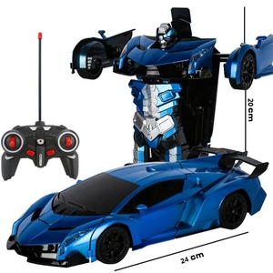 Voiture RC 2-en-1 télécommandée pour l'extérieur, modèle métallique transformable sportif pour enfants et transformation en <span class=keywords><strong>robot</strong></span> - Product Image 5