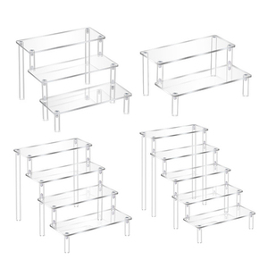 Bán Buôn Xách Tay 3/4/5 Bước Rõ Ràng <span class=keywords><strong>Acrylic</strong></span> Hiển Thị Riser Mỹ Phẩm Tổ Chức Con Số Màu Đen Cupcake Đứng Hiển Thị Đối Với Đảng - Product Image 4