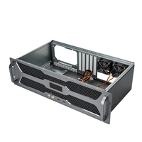 Châssis de serveur industriel 3U avec boîtier d'ordinateur de longueur réduite pour alimentation ATX et ITX en stock, HDD 3,5/2,5 pouces, 5 ports PCIe