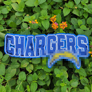 Patch brodé thermocollant à sequins pour le jour du match de football, avec la phrase 'Lets Go Cheer', pour les fans de l'équipe, vêtements, chapeaux et sacs - Product Image 6