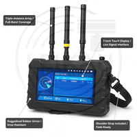 Détecteur UAV portable 2,5 km, balayage RF pleine bande 70 MHz-6,2 GHz, suivi de localisation de l'opérateur, balayage bimode pour extérieur, stades et lieux publics