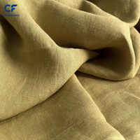 Tissu 100% Lin Lavé 165 GSM Couleur Unie Fil Teint Textile Lin pour Vêtements Chemises Robes