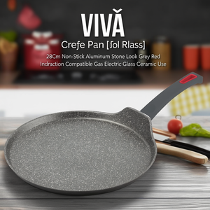 Crepiera Alluminio antiaderente (28cm) VIVÀ Grigio e Rosso 2258 - Product Image 3
