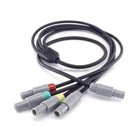 Connecteur médical circulaire mâle en plastique WAKEN série P, 5 broches, protection IP50/IP64, diamètre de câble 2,7-9,5 mm, prise