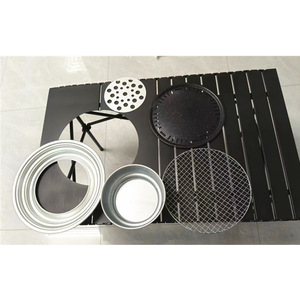 Table de barbecue pliante d'extérieur de 95 cm de long en alliage d'aluminium, gril portable avec réchaud pour pique-nique et vente ambulante - Product Image 2